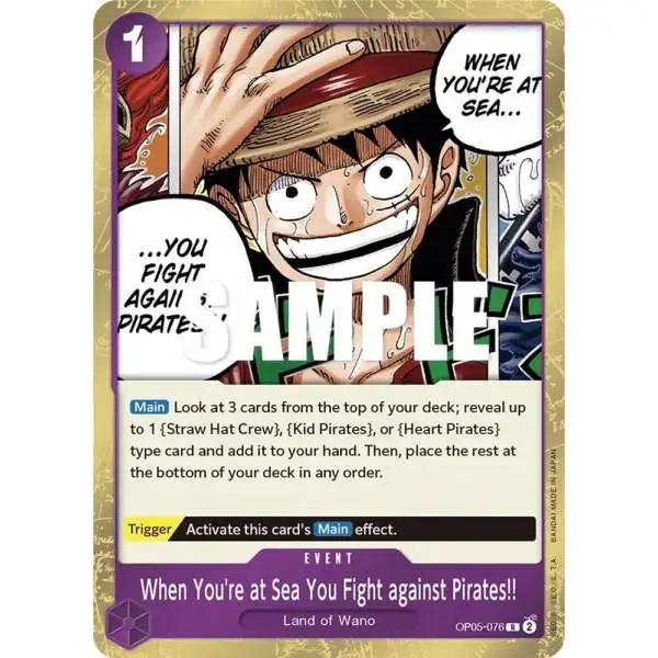 One Piece Trading Card Game Awakening of the New Era Rare When You're at Sea You Fight against Pirates!! OP05-076