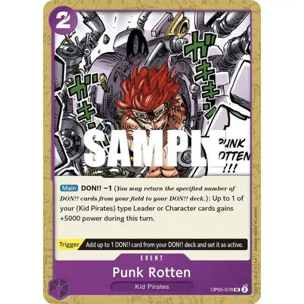 One Piece Trading Card Game Awakening of the New Era Uncommon Punk Rotten OP05-078