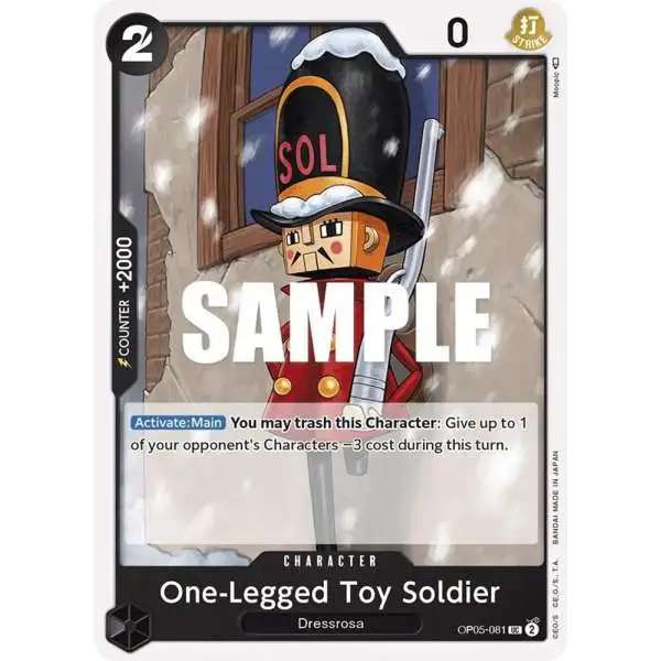 One Piece Trading Card Game Awakening of the New Era Uncommon One-Legged Toy Soldier OP05-081