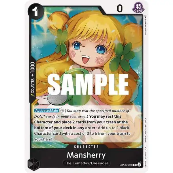 One Piece Trading Card Game Awakening of the New Era Rare Mansherry OP05-088