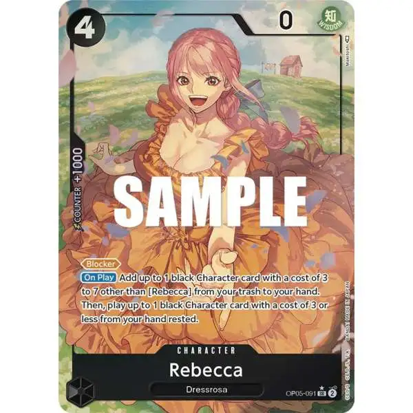 one piece card game rebecca (SP Parallel) OP05-091 SR Wings of Captain Captured in a crystal One Piece Card Game Rebecca