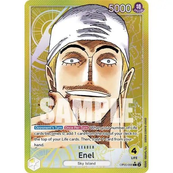 One Piece Trading Card Game Awakening of the New Era Leader Enel OP05-098 [Alternate Art]