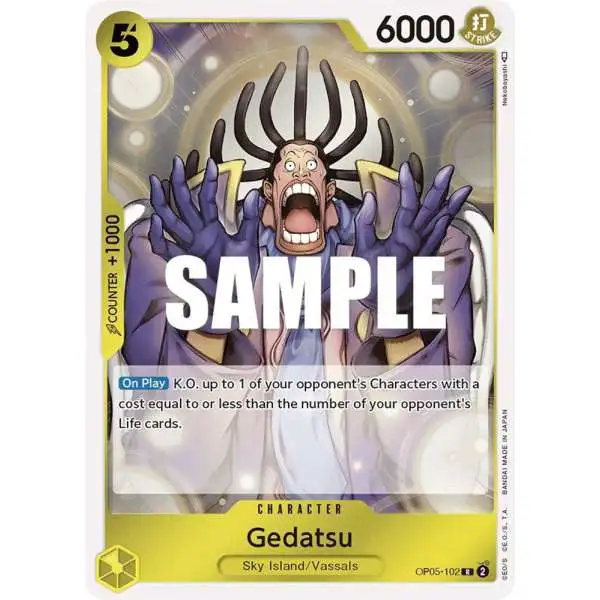 One Piece Trading Card Game Awakening of the New Era Rare Gedatsu OP05-102