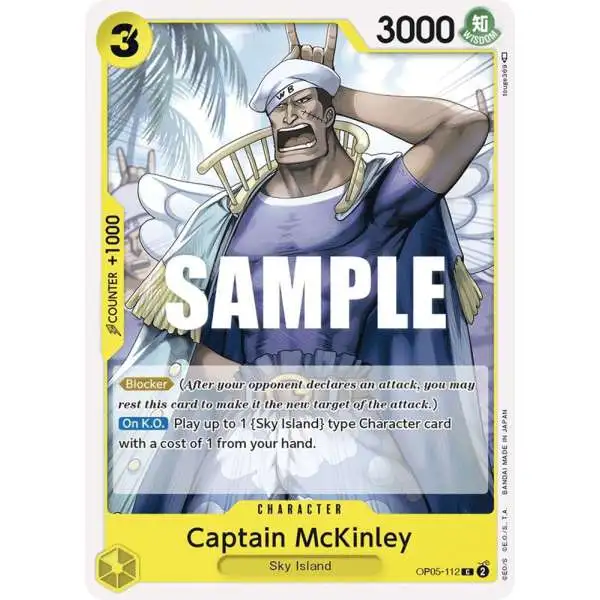 One Piece Trading Card Game Awakening of the New Era Common Captain McKinley OP05-112