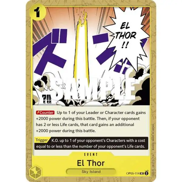 One Piece Trading Card Game Awakening of the New Era Uncommon El Thor OP05-114