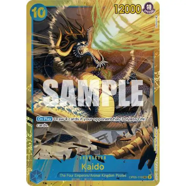 One Piece Trading Card Game Awakening of the New Era Secret Rare Kaido OP05-118