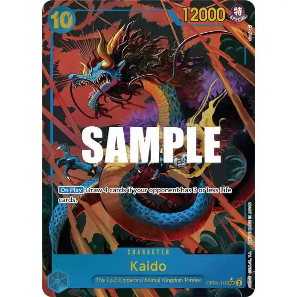 One Piece Trading Card Game Awakening of the New Era Secret Rare Kaido OP05-118 [Alternate Art]
