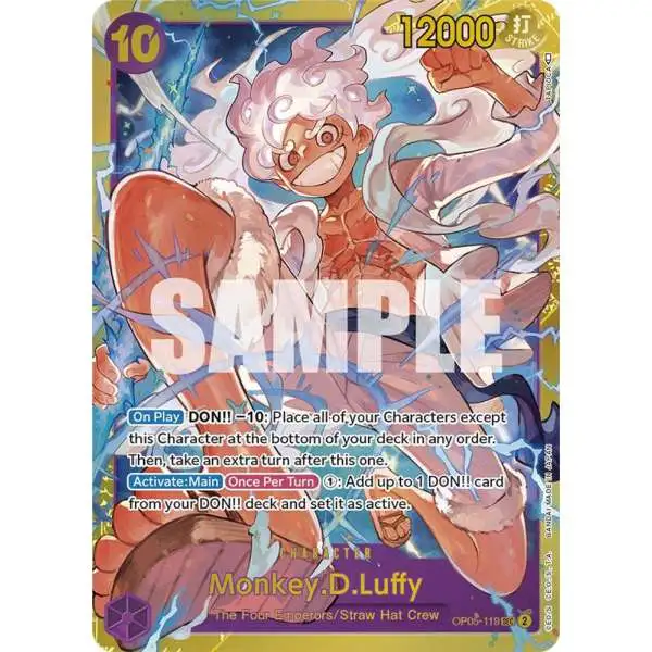 One Piece Trading Card Game Awakening of the New Era Secret Rare Monkey.D.Luffy OP05-119