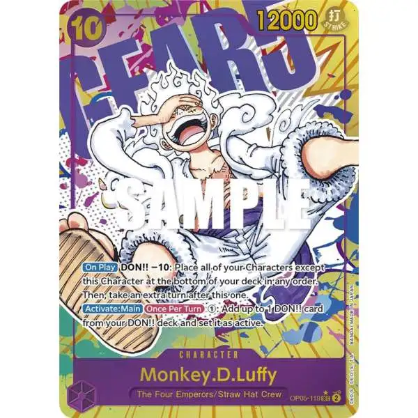 One Piece Trading Card Game Awakening of the New Era Secret Rare Monkey.D.Luffy OP05-119 [Alternate Art]