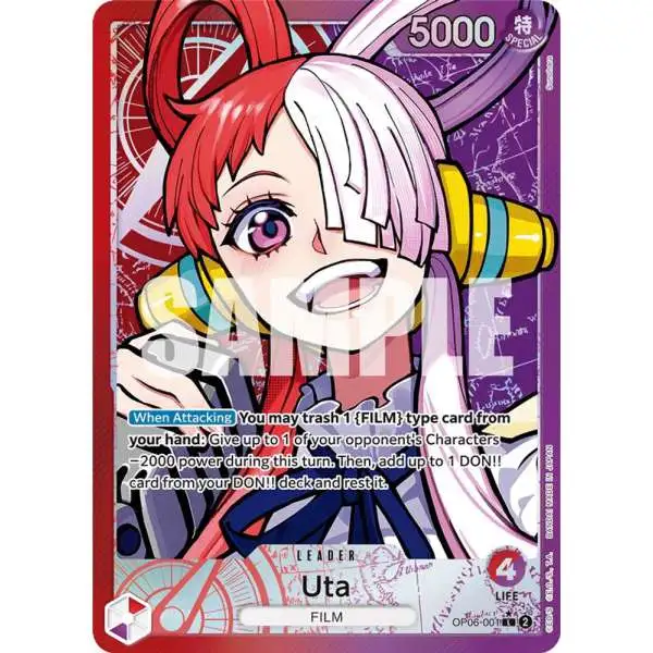 One Piece Trading Card Game Wings of the Captain Leader Uta OP06-001 [Alternate Art]