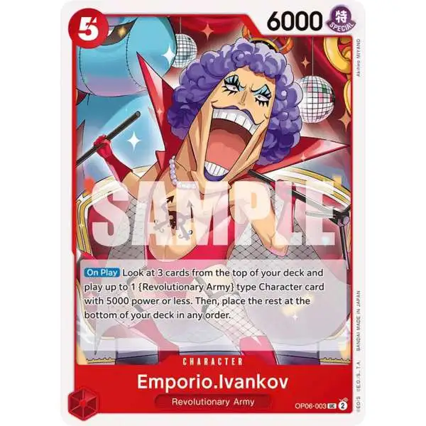 One Piece Trading Card Game Wings of the Captain Uncommon Emporio.Ivankov OP06-003