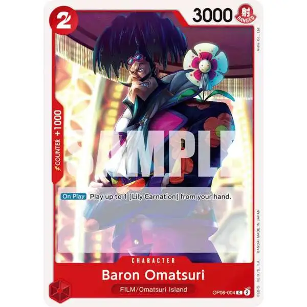 One Piece Trading Card Game Wings of the Captain Common Baron Omatsuri OP06-004