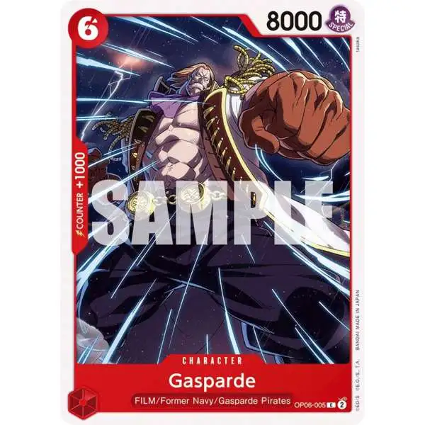 One Piece Trading Card Game Wings of the Captain Common Gasparde OP06-005