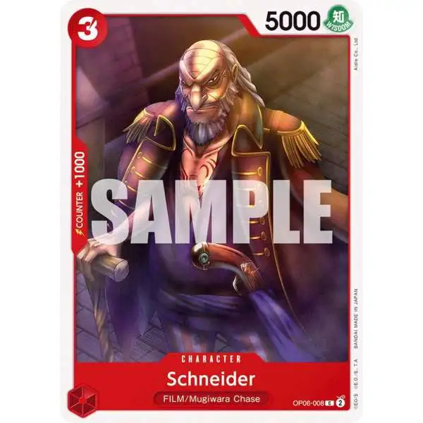 One Piece Trading Card Game Wings of the Captain Common Schneider OP06-008
