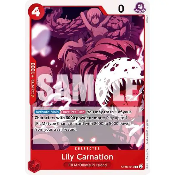 One Piece Trading Card Game Wings of the Captain Common Lily Carnation OP06-015