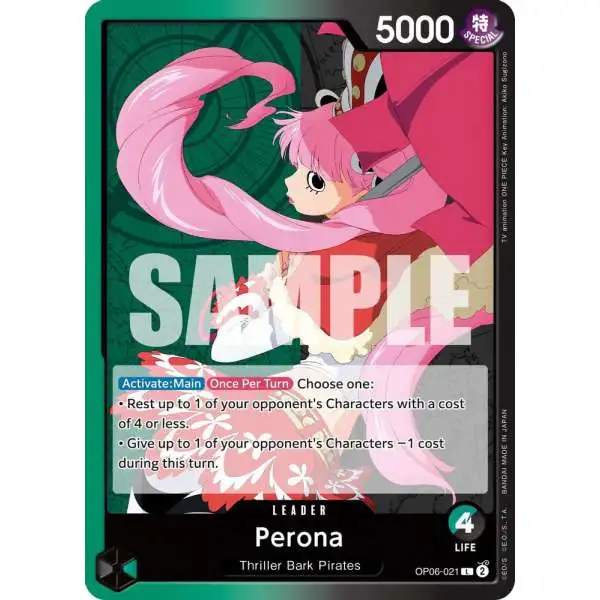 One Piece Trading Card Game Wings of the Captain Leader Perona OP06-021