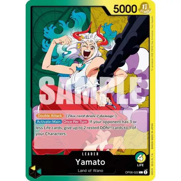 One Piece Trading Card Game Wings of the Captain Leader Yamato OP06-022
