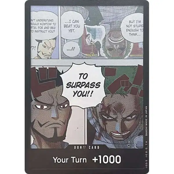 One Piece Trading Card Game Wings of the Captain DON!! DON!! Card OP06-029 [Mihawk & Zoro]