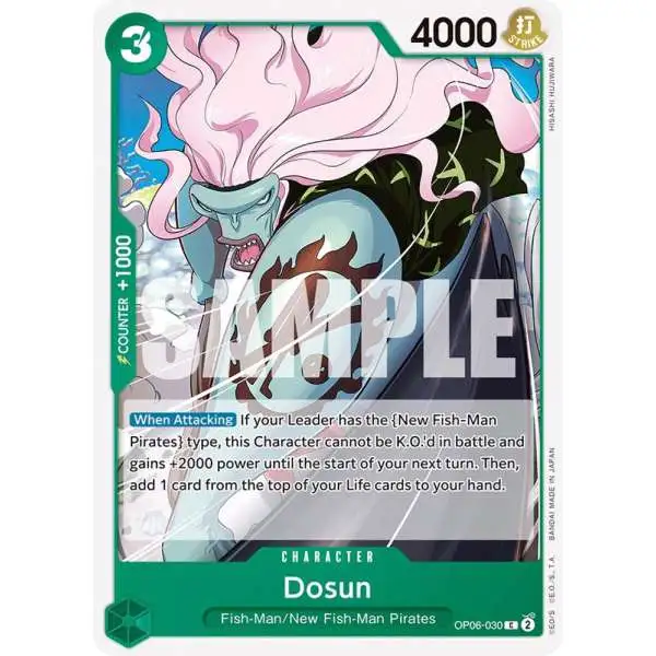 One Piece Trading Card Game Wings of the Captain Common Dosun OP06-030