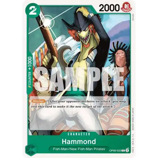 One Piece Trading Card Game Wings of the Captain Common Hammond OP06-032