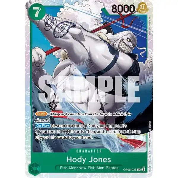 One Piece Trading Card Game Wings of the Captain Super Rare Hody Jones OP06-035
