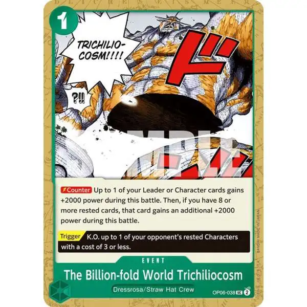 One Piece Trading Card Game Wings of the Captain Uncommon The Billion-fold World Trichiliocosm OP06-038