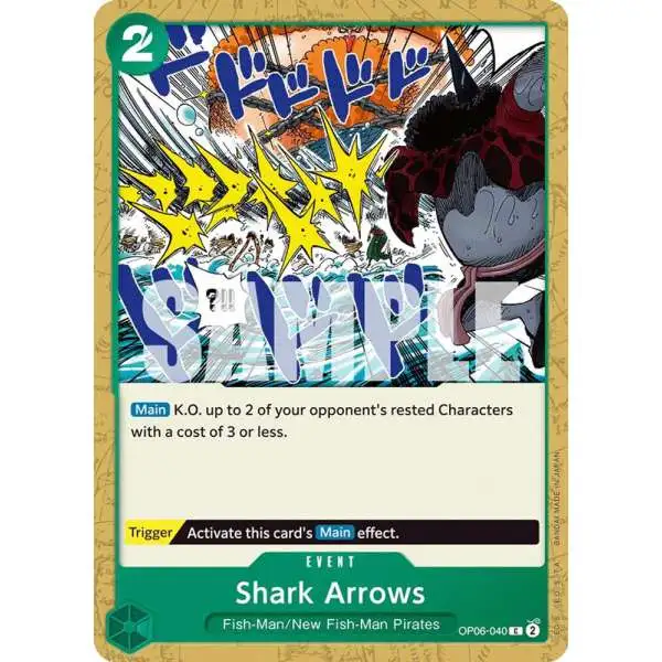 One Piece Trading Card Game Wings of the Captain Common Shark Arrows OP06-040