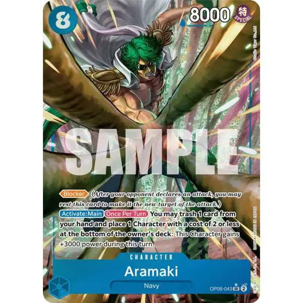 One Piece Trading Card Game Wings of the Captain Super Rare Aramaki OP06-043 [Alternate Art]