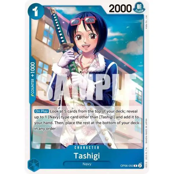 One Piece Trading Card Game Wings of the Captain Rare Tashigi OP06-050