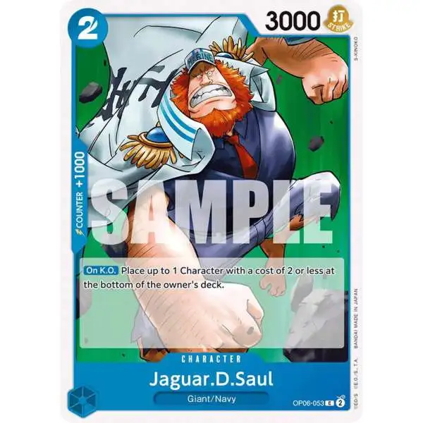 One Piece Trading Card Game Wings of the Captain Common Jaguar.D.Saul OP06-053