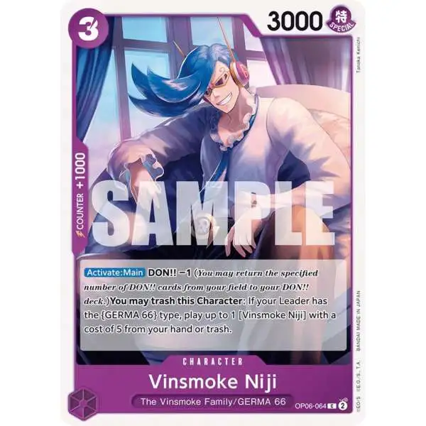 One Piece Trading Card Game Wings of the Captain Common Vinsmoke Niji OP06-064