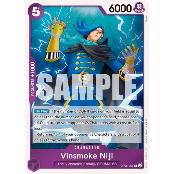 One Piece Trading Card Game Wings of the Captain Rare Vinsmoke Niji OP06-065