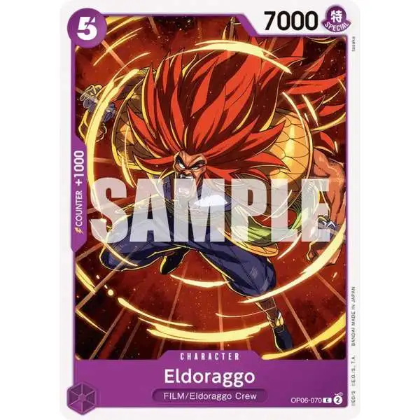 One Piece Trading Card Game Wings of the Captain Common Eldoraggo OP06-070