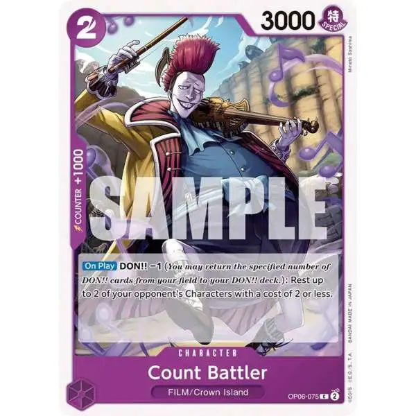 One Piece Trading Card Game Wings of the Captain Common Count Battler OP06-075