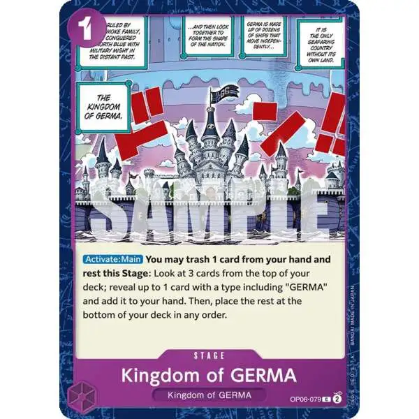 One Piece Trading Card Game Wings of the Captain Common Kingdom of GERMA OP06-079