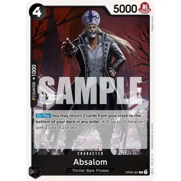 One Piece Trading Card Game Wings of the Captain Rare Absalom OP06-081