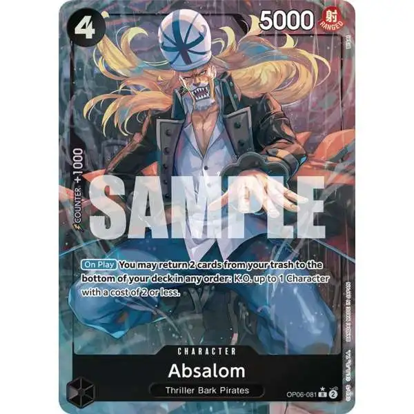 One Piece Trading Card Game Wings of the Captain Rare Absalom OP06-081 [Alternate Art]