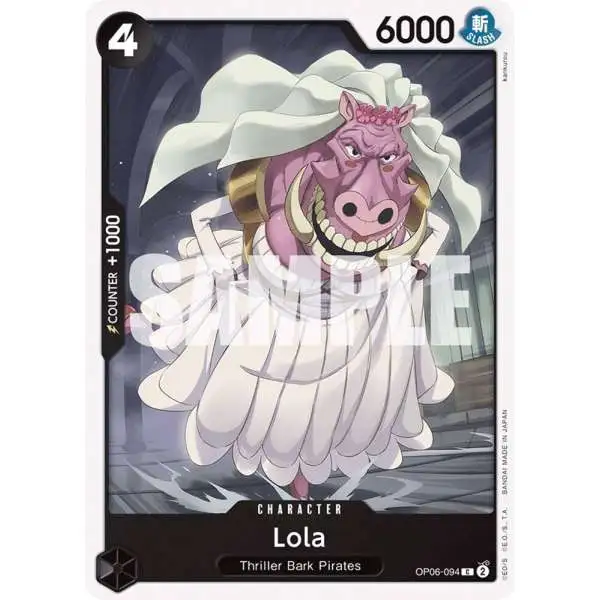 One Piece Trading Card Game Wings of the Captain Common Lola OP06-094