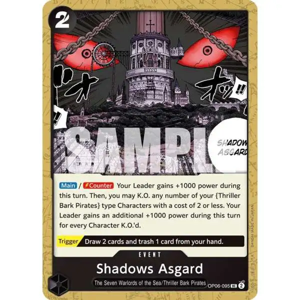 One Piece Trading Card Game Wings of the Captain Uncommon Shadows Asgard OP06-095