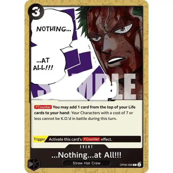 One Piece Trading Card Game Wings of the Captain Common ...Nothing...at All!!! OP06-096