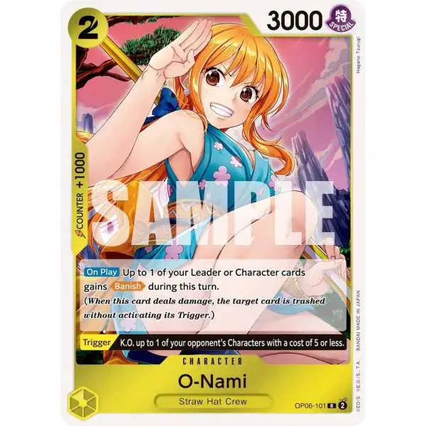 One Piece Trading Card Game Wings of the Captain Rare O-Nami OP06-101