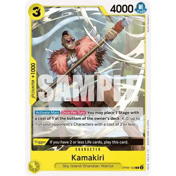 One Piece Trading Card Game Wings of the Captain Common Kamakiri OP06-102