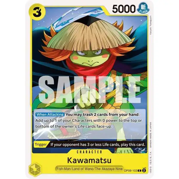One Piece Trading Card Game Wings of the Captain Common Kawamatsu OP06-103