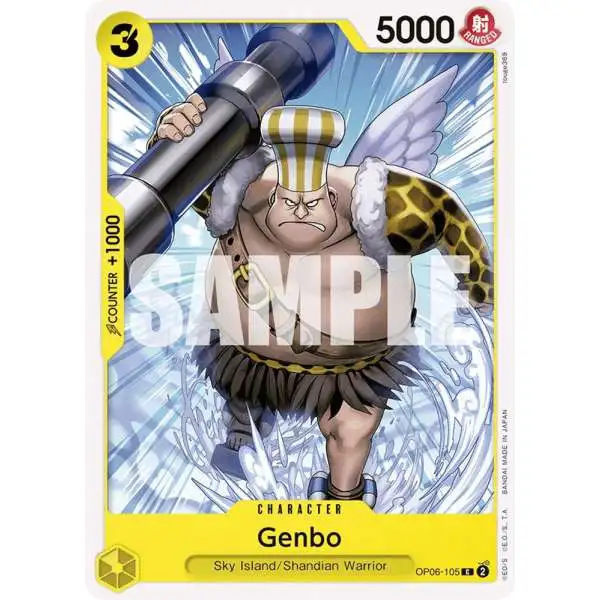 One Piece Trading Card Game Wings of the Captain Common Genbo OP06-105