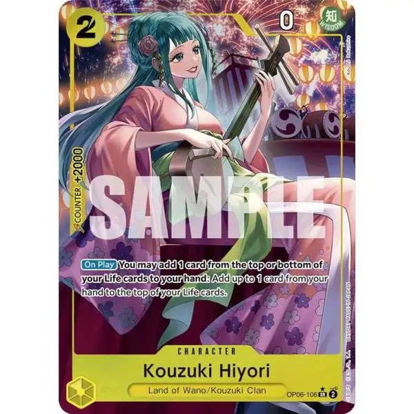 One Piece Trading Card Game Wings of the Captain Super Rare Kouzuki Hiyori OP06-106 [Alternate Art]