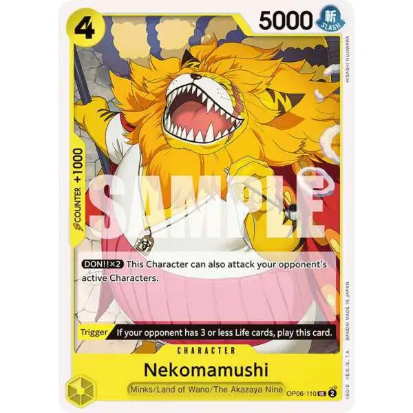 One Piece Trading Card Game Wings of the Captain Uncommon Nekomamushi OP06-110