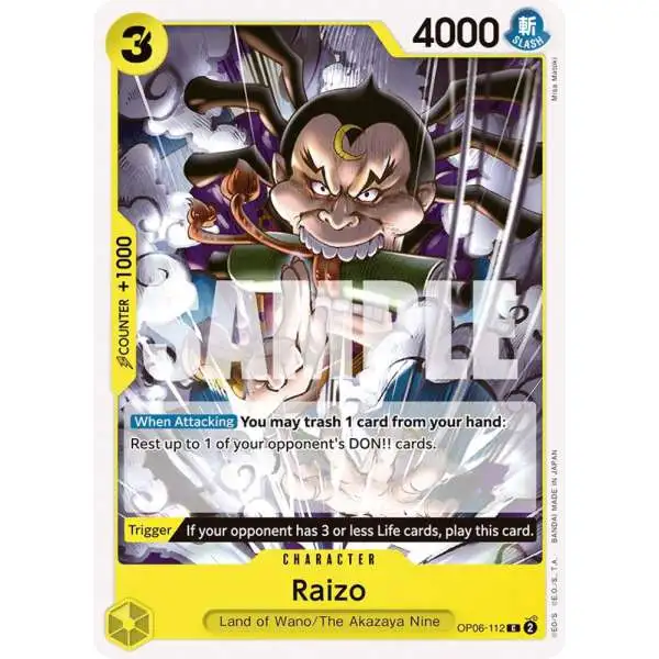One Piece Trading Card Game Wings of the Captain Common Raizo OP06-112