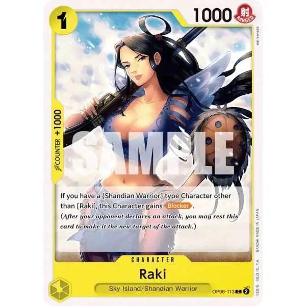 One Piece Trading Card Game Wings of the Captain Common Raki OP06-113