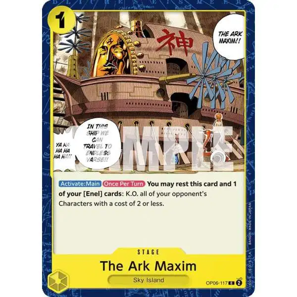 One Piece Trading Card Game Wings of the Captain Common The Ark Maxim OP06-117