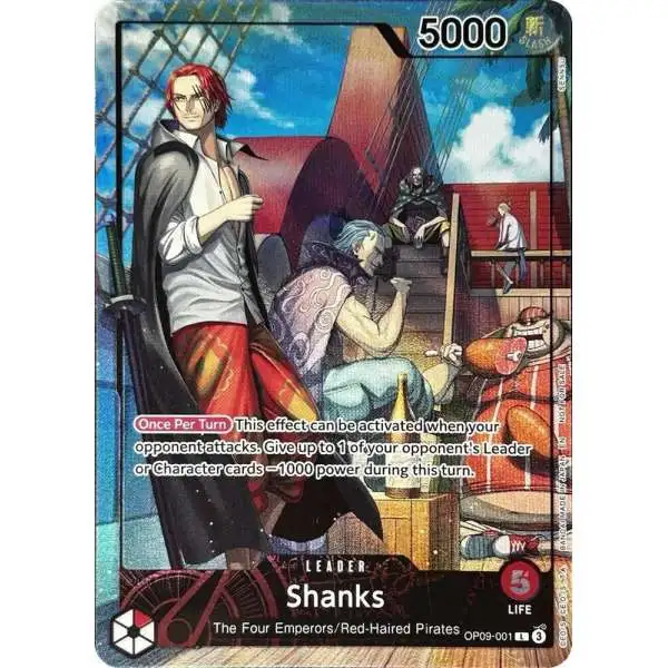 One Piece Trading Card Game Emperors in the New World Leader Shanks OP09-001 [PSA Alternate Art]